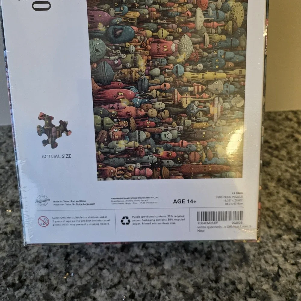 Naturelish Monster Characters 1000 Piece Jigsaw Puzzle Art Multi Color New